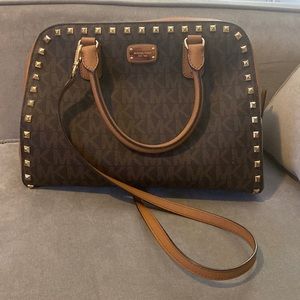 Michael Kors gold studded purse